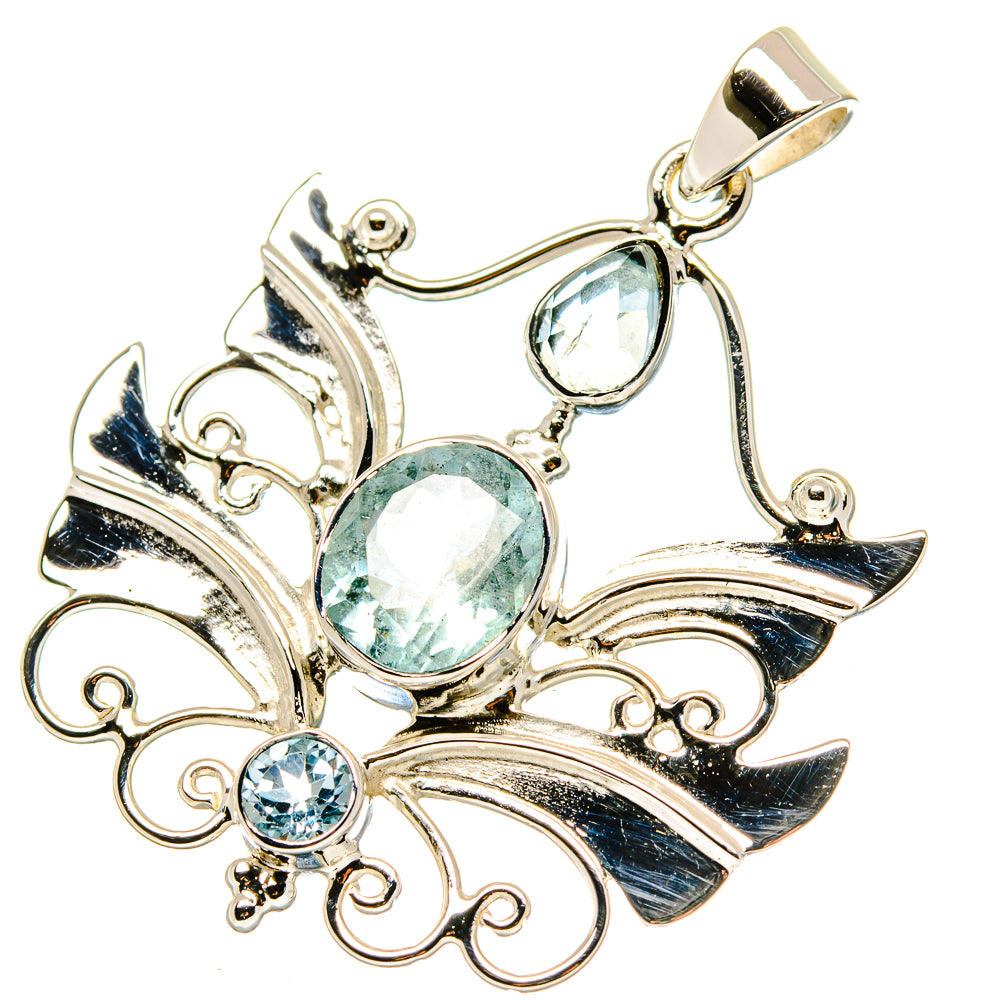 Aquamarine Pendants handcrafted by Anasilvercos - PD19652