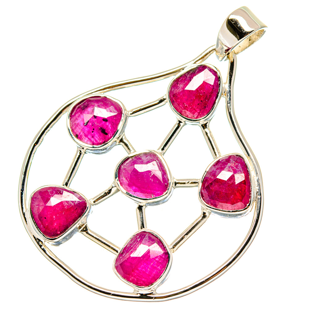 Ruby Pendants handcrafted by Anasilvercos - PD19663