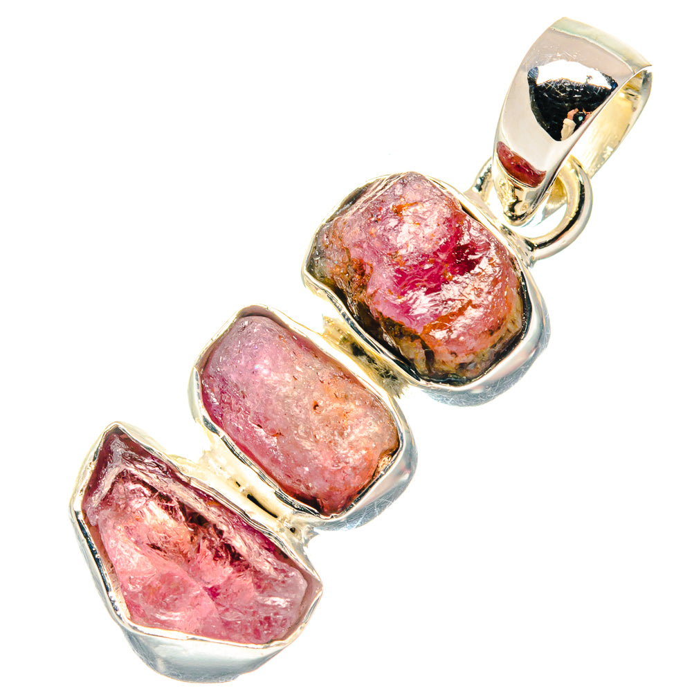 Pink Tourmaline Pendants handcrafted by Anasilvercos - PD19670