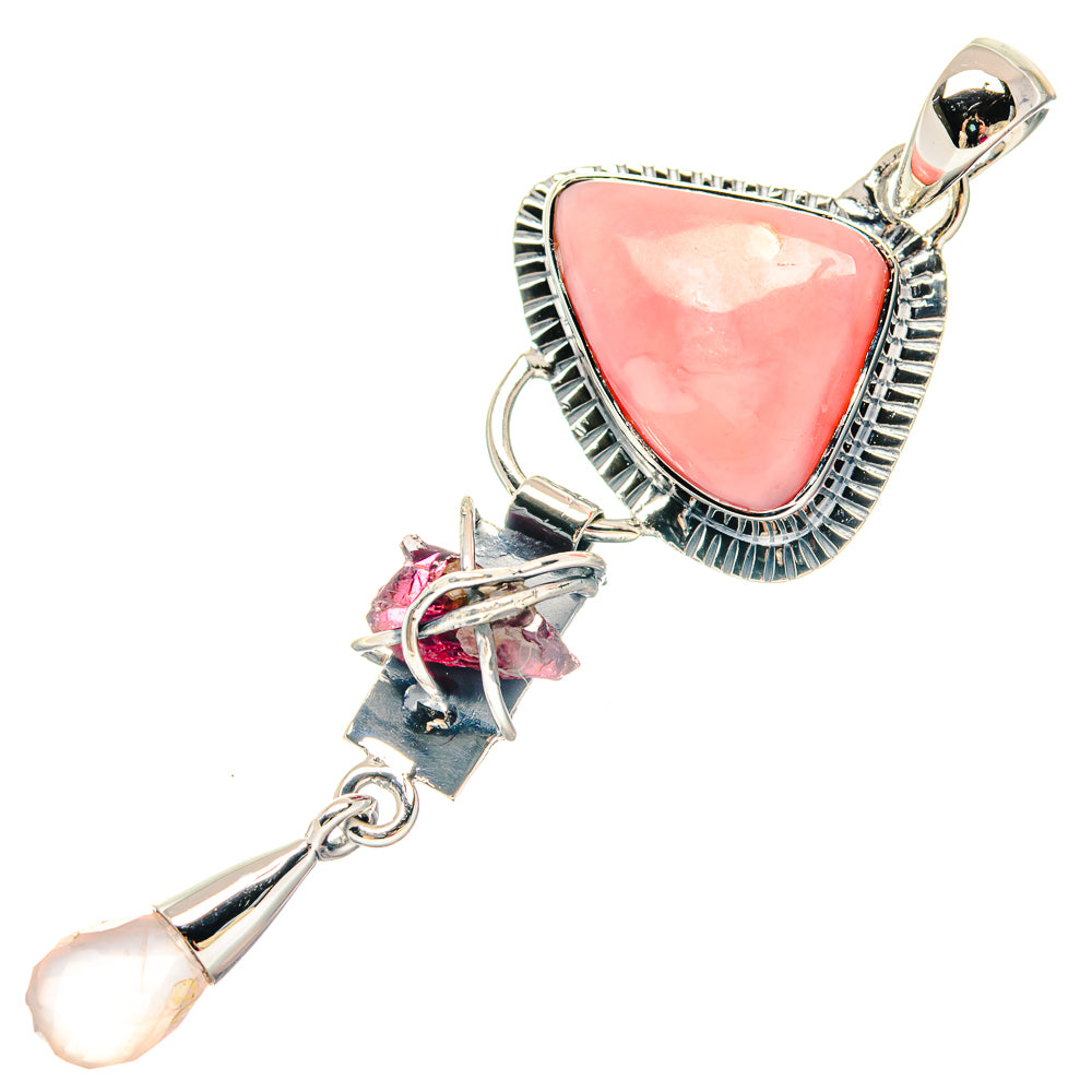 Pink Opal Pendants handcrafted by Anasilvercos - PD19672
