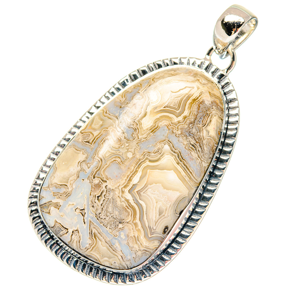 Laguna Lace Agate Pendants handcrafted by Anasilvercos - PD19693