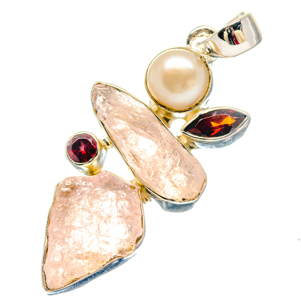 Rose Quartz Pendants handcrafted by Anasilvercos - PD19720