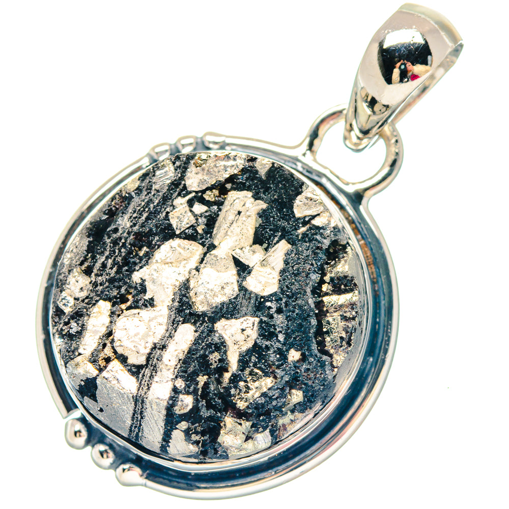 Pyrite Agate Pendants handcrafted by Anasilvercos - PD19731 - Photo 2