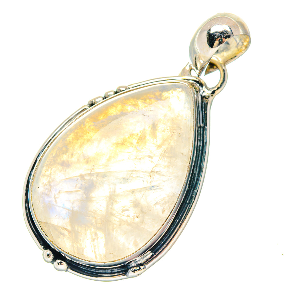 Rainbow Moonstone Pendants handcrafted by Anasilvercos - PD19733
