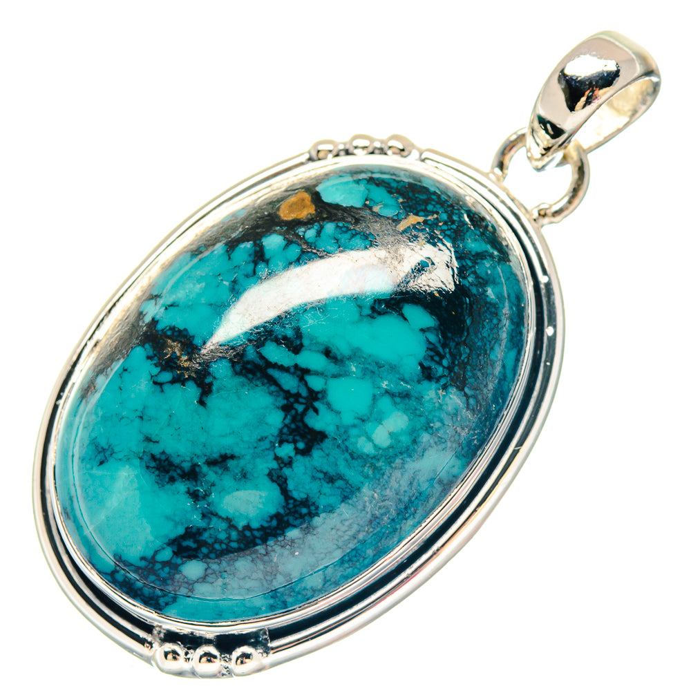 Tibetan Turquoise Pendants handcrafted by Anasilvercos - PD19742
