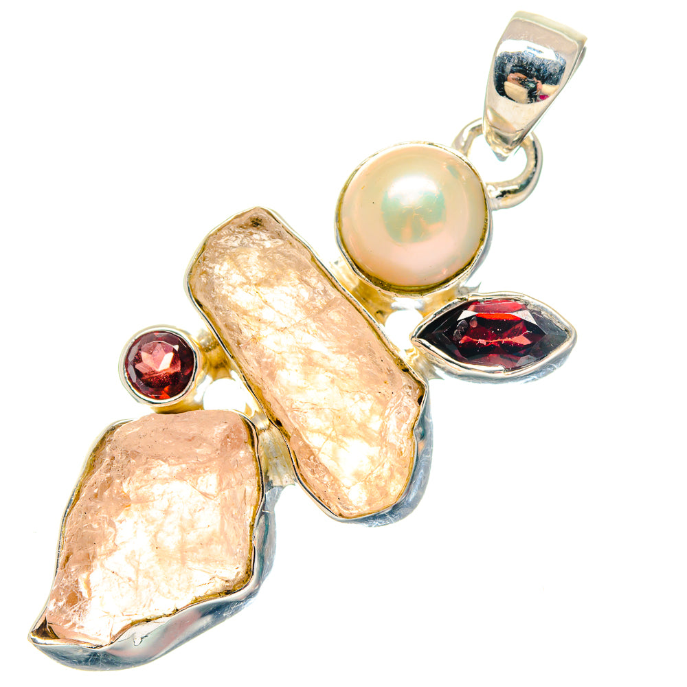 Rose Quartz Pendants handcrafted by Anasilvercos - PD19757