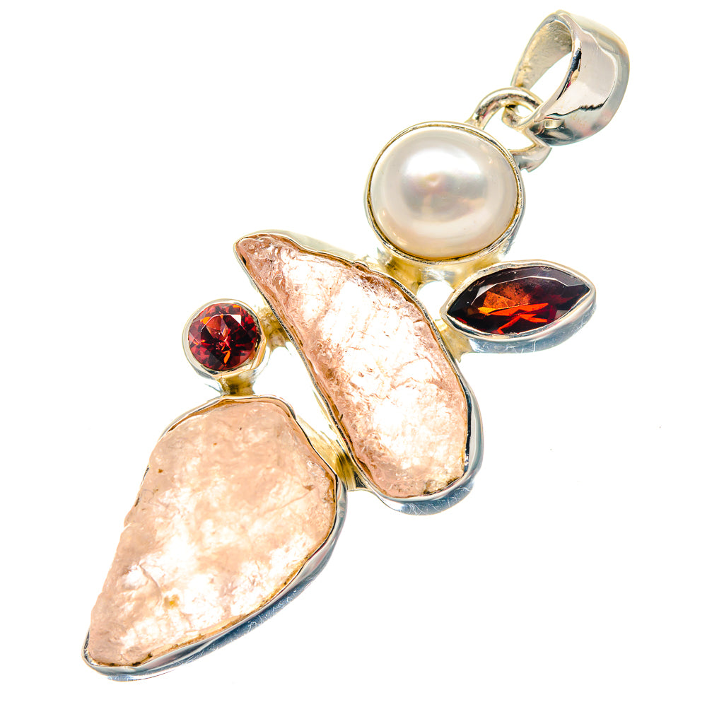 Rose Quartz Pendants handcrafted by Anasilvercos - PD19794