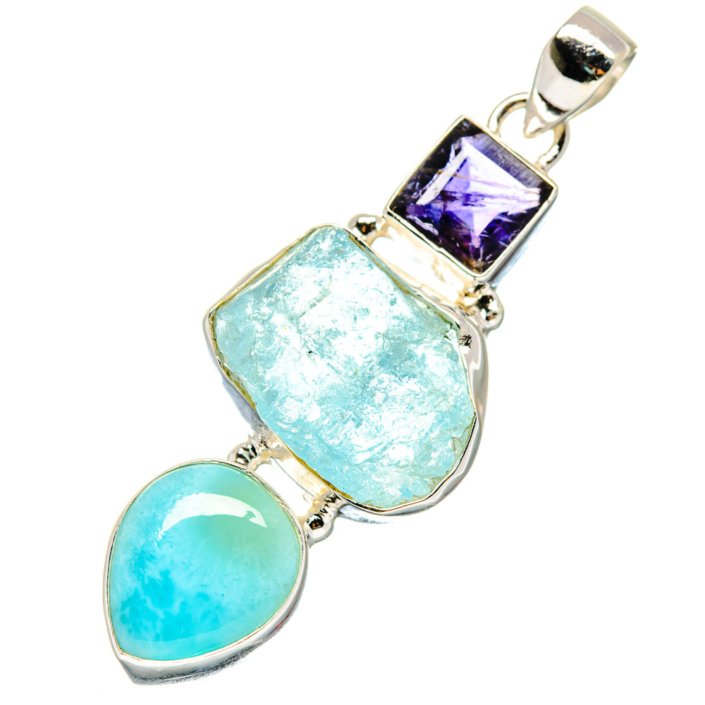 Aquamarine Pendants handcrafted by Anasilvercos - PD19820