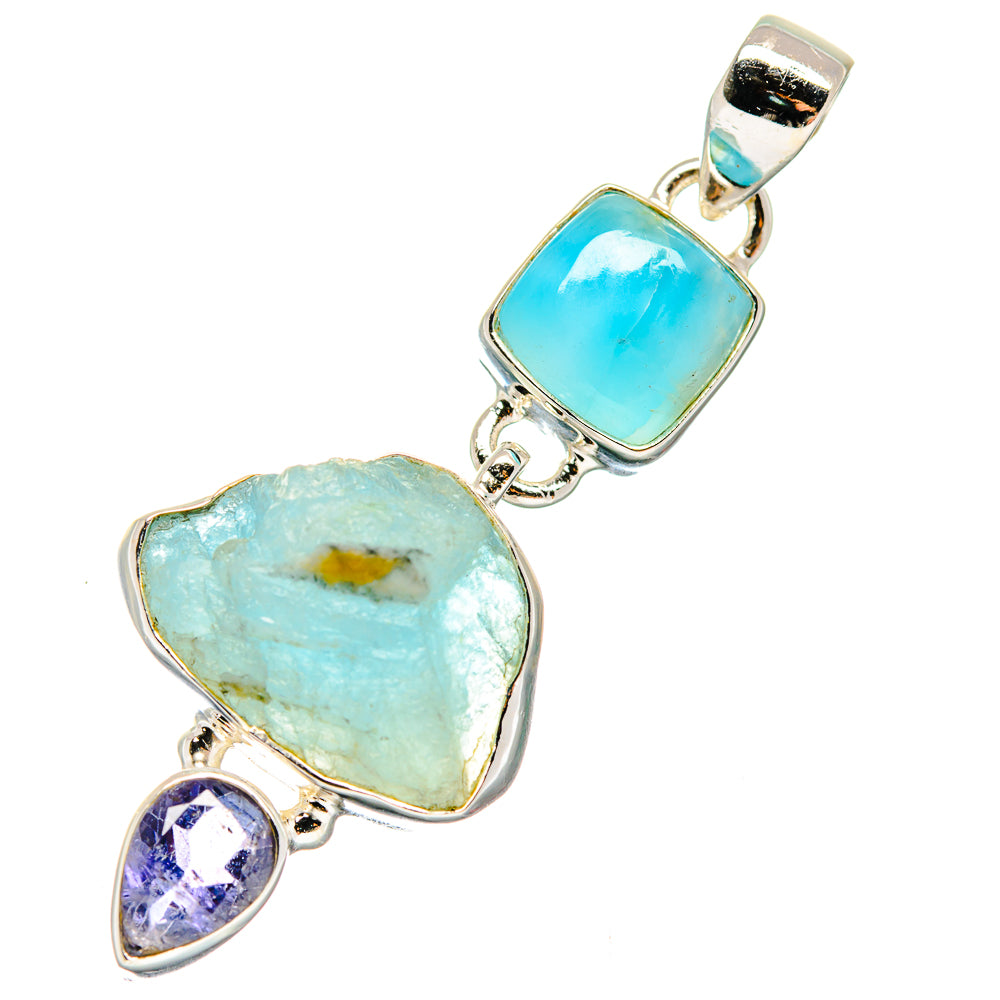 Aquamarine Pendants handcrafted by Anasilvercos - PD19821