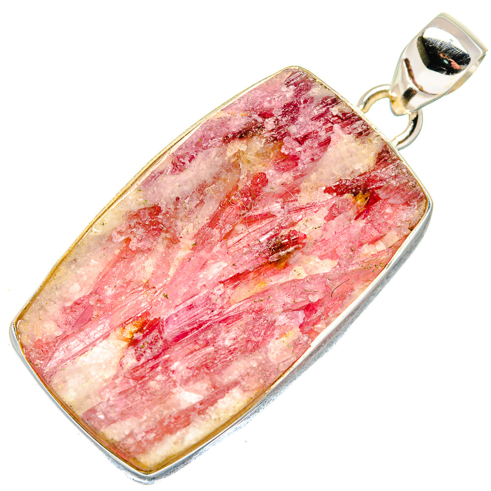 Pink Tourmaline In Quartz Pendants handcrafted by Anasilvercos - PD19851