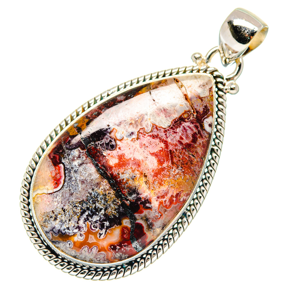 Crazy Lace Agate Pendants handcrafted by Anasilvercos - PD19864