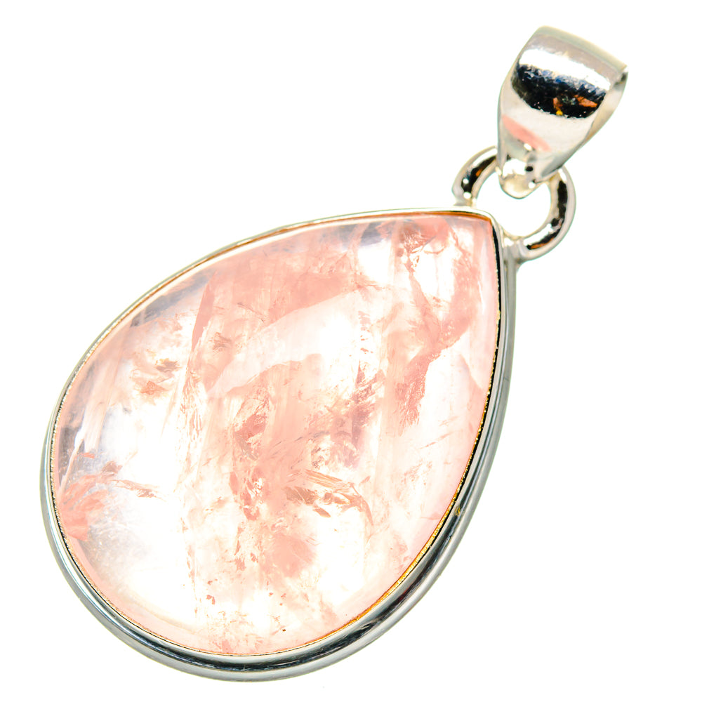 Rose Quartz Pendants handcrafted by Anasilvercos - PD19886