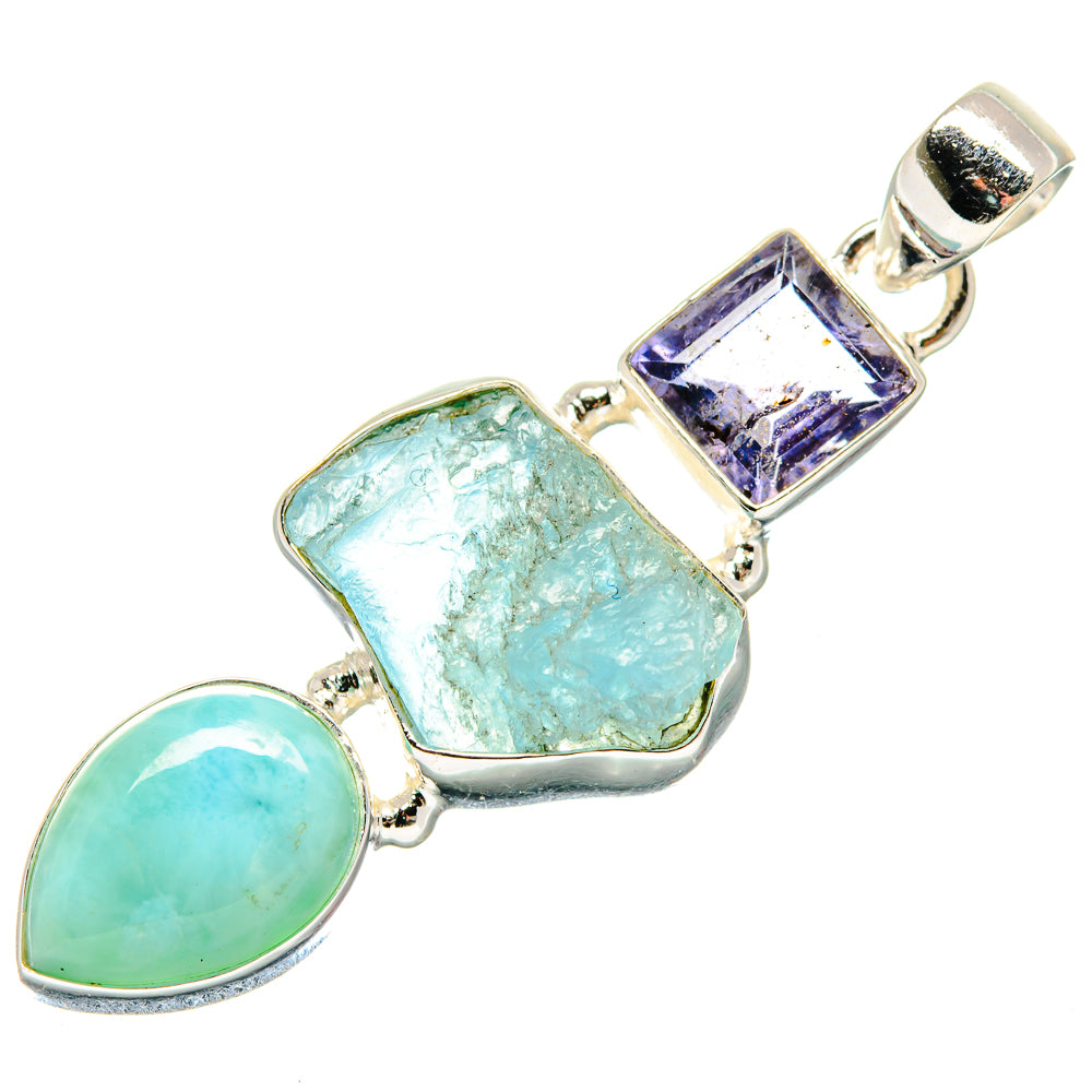 Aquamarine Pendants handcrafted by Anasilvercos - PD19897