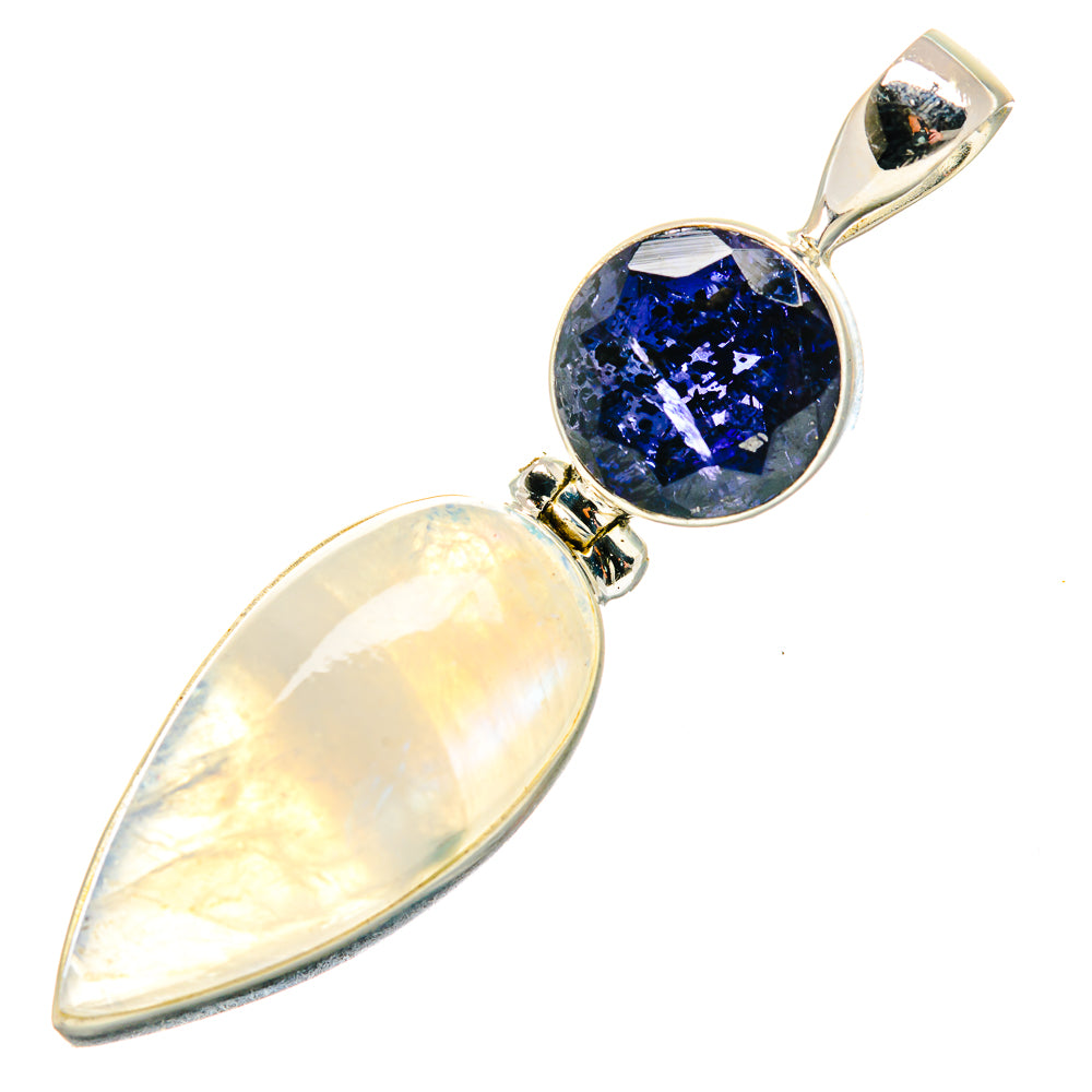 Rainbow Moonstone Pendants handcrafted by Anasilvercos - PD19904