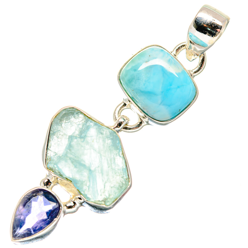 Aquamarine Pendants handcrafted by Anasilvercos - PD19913