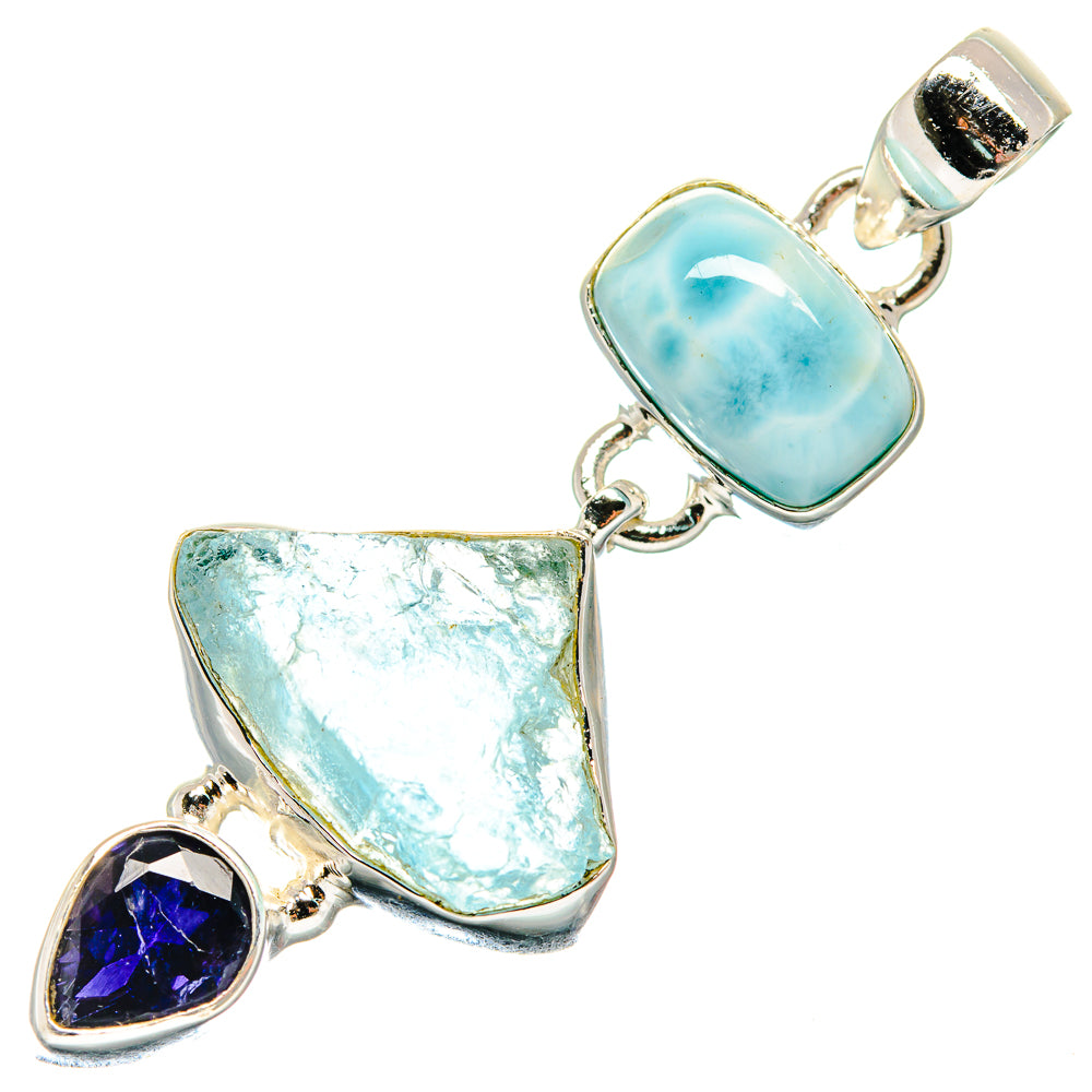 Aquamarine Pendants handcrafted by Anasilvercos - PD19934