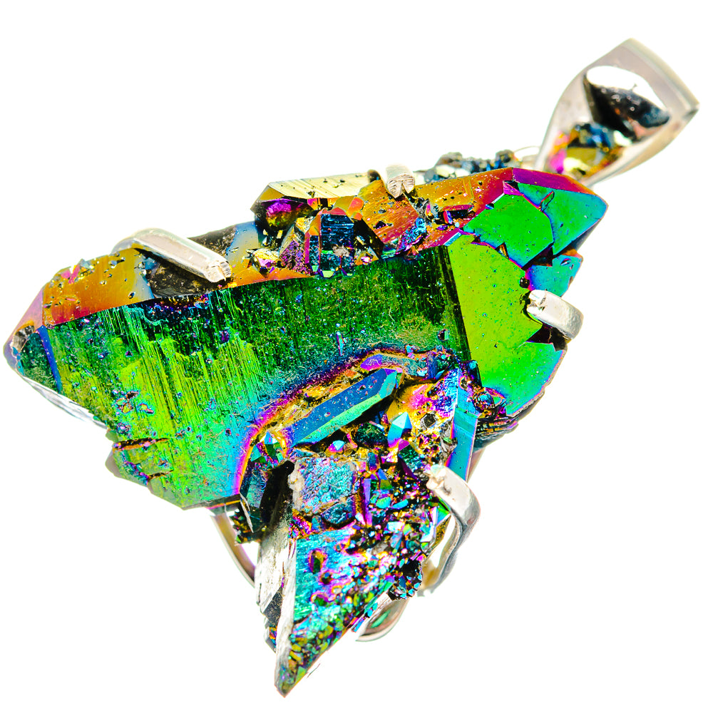 Titanium Sunshine Druzy Pendants handcrafted by Anasilvercos - PD19947