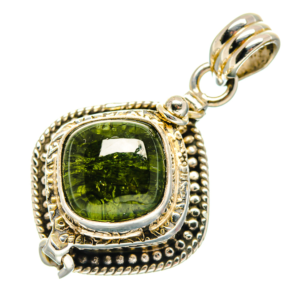 Green Tourmaline Pendants handcrafted by Anasilvercos - PD19960