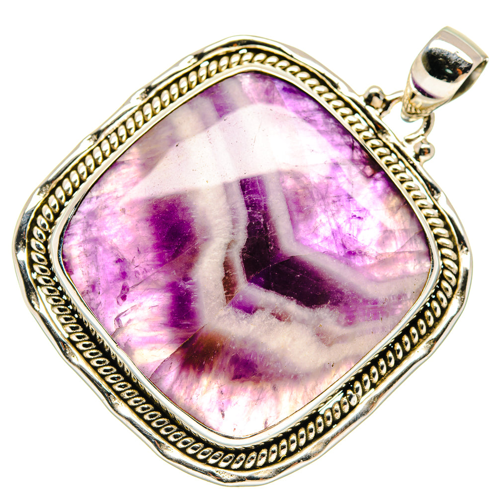 Chevron Amethyst Pendants handcrafted by Anasilvercos - PD19981
