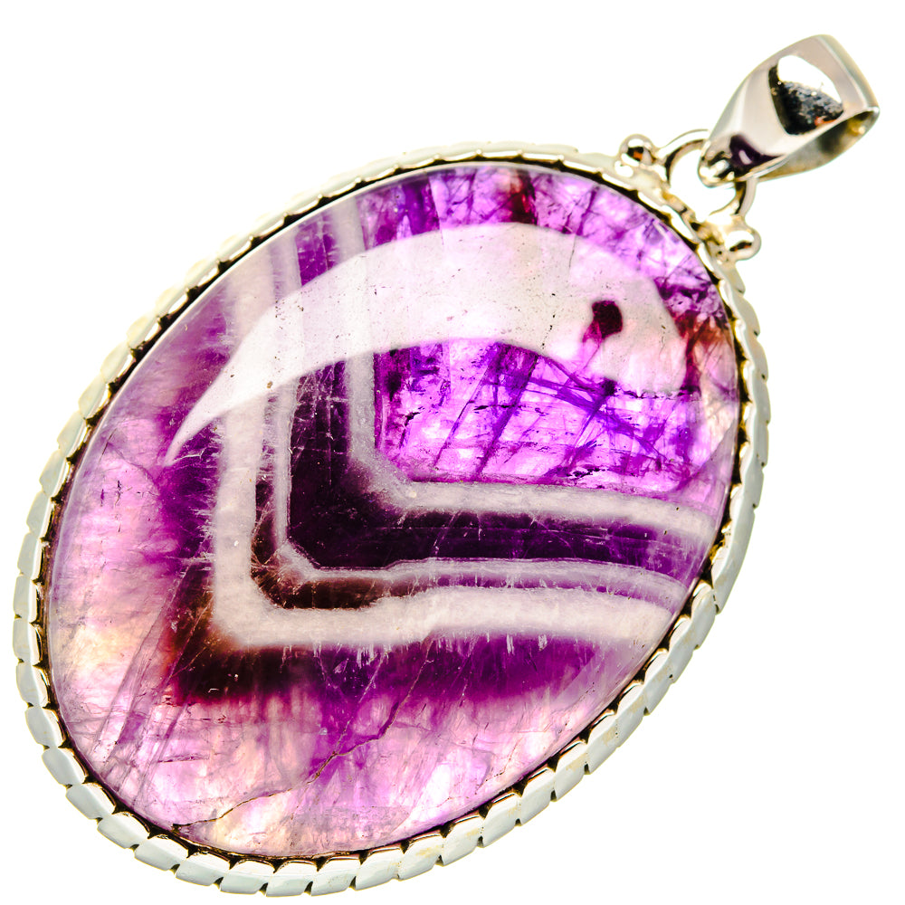 Chevron Amethyst Pendants handcrafted by Anasilvercos - PD20008