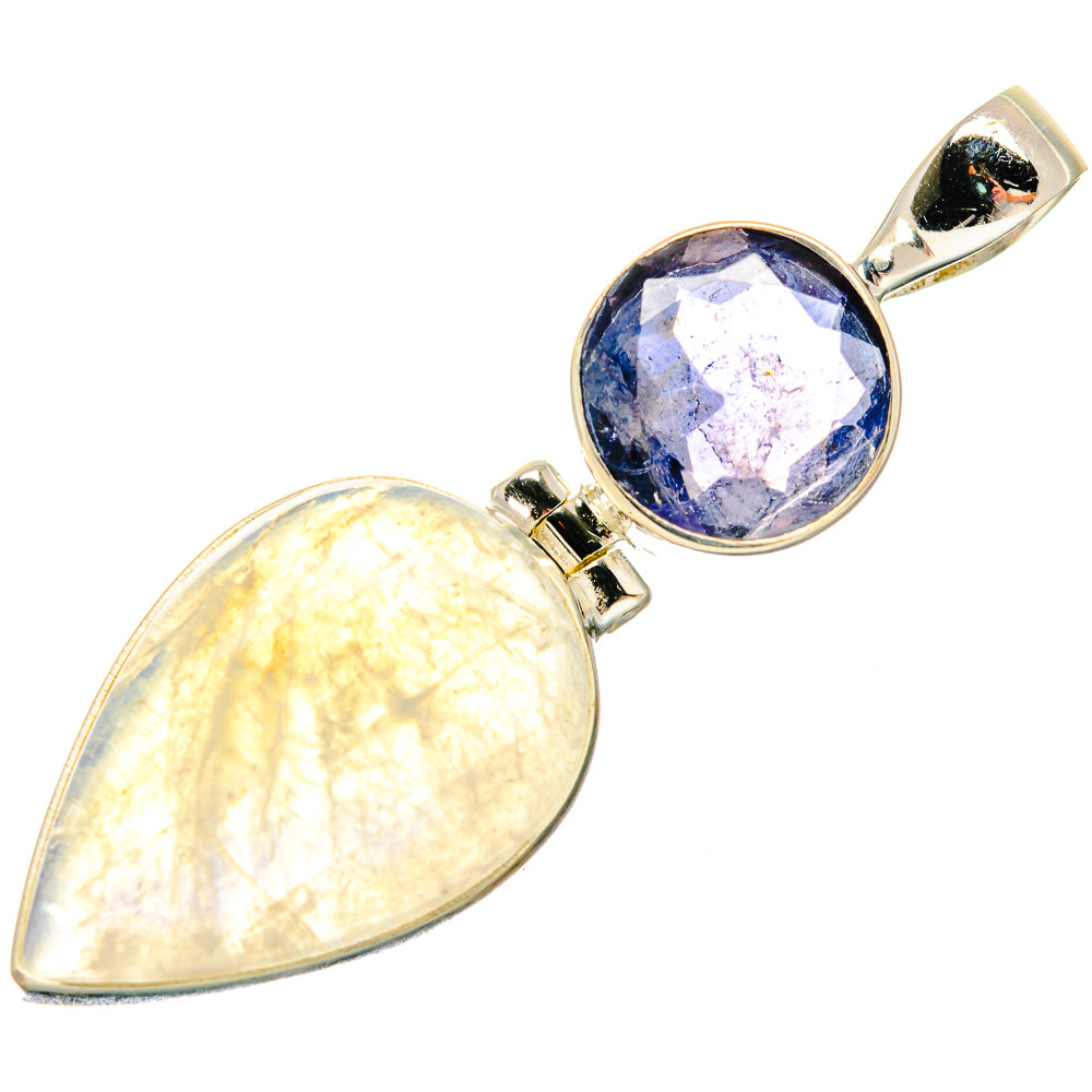 Rainbow Moonstone Pendants handcrafted by Anasilvercos - PD20029
