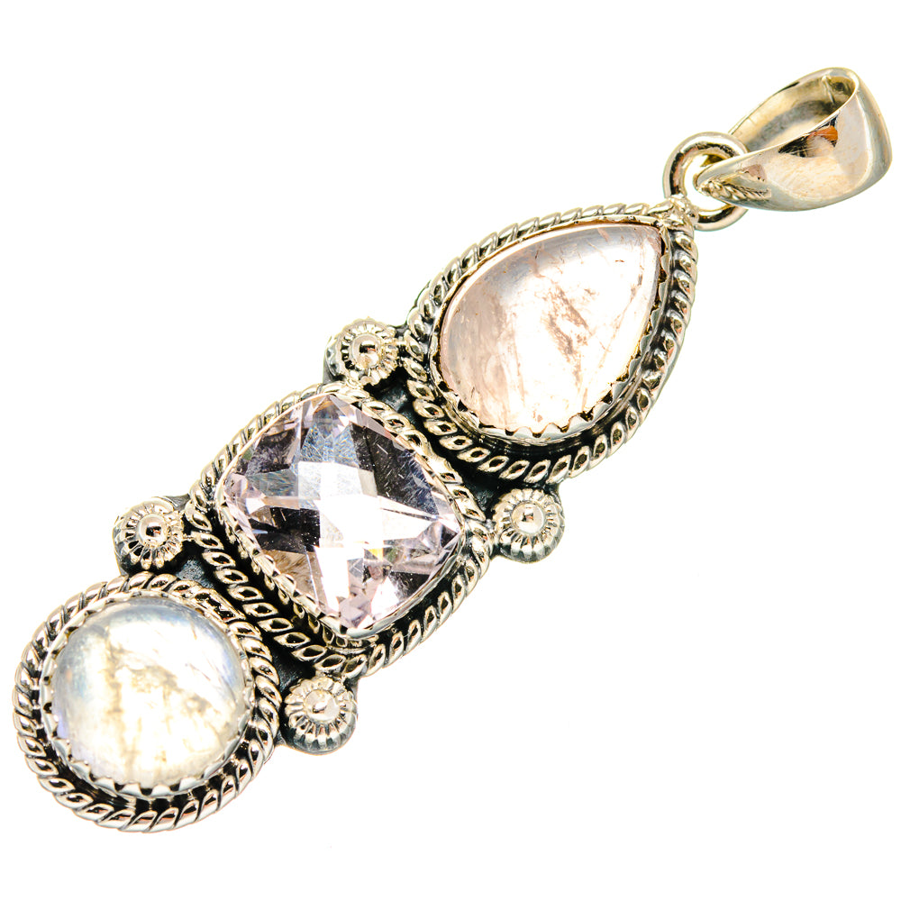 Rainbow Moonstone Pendants handcrafted by Anasilvercos - PD20034