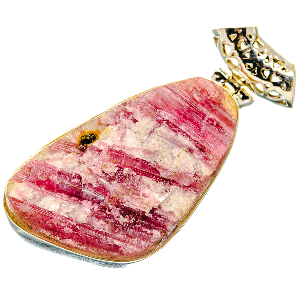Pink Tourmaline In Quartz Pendants handcrafted by Anasilvercos - PD20069