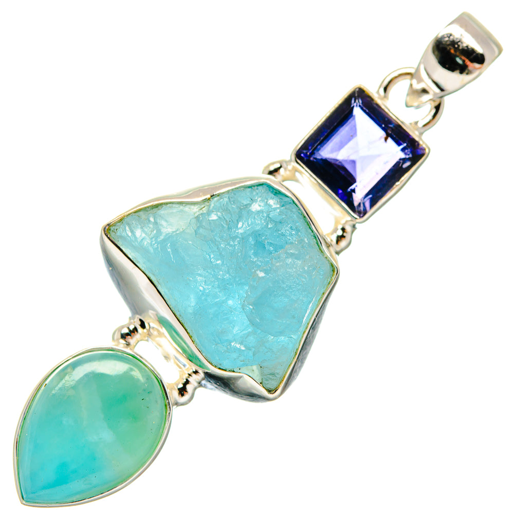Aquamarine Pendants handcrafted by Anasilvercos - PD20072