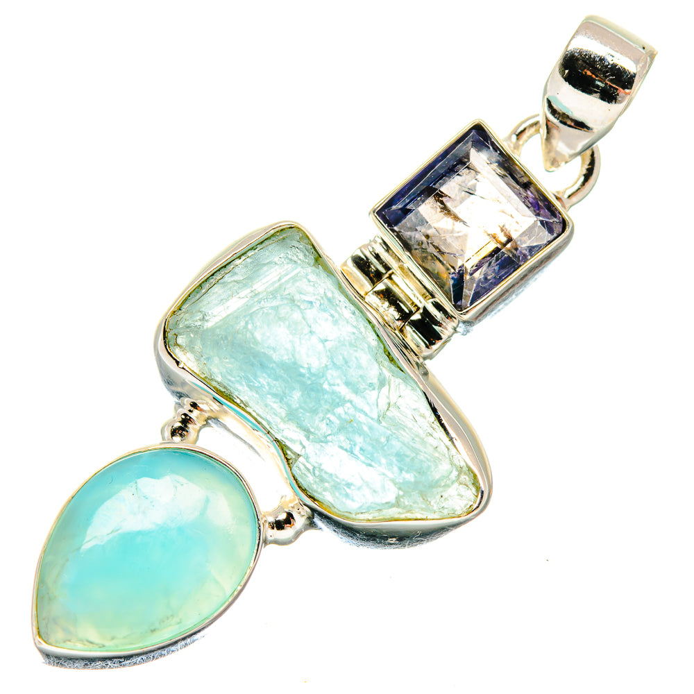 Aquamarine Pendants handcrafted by Anasilvercos - PD20081