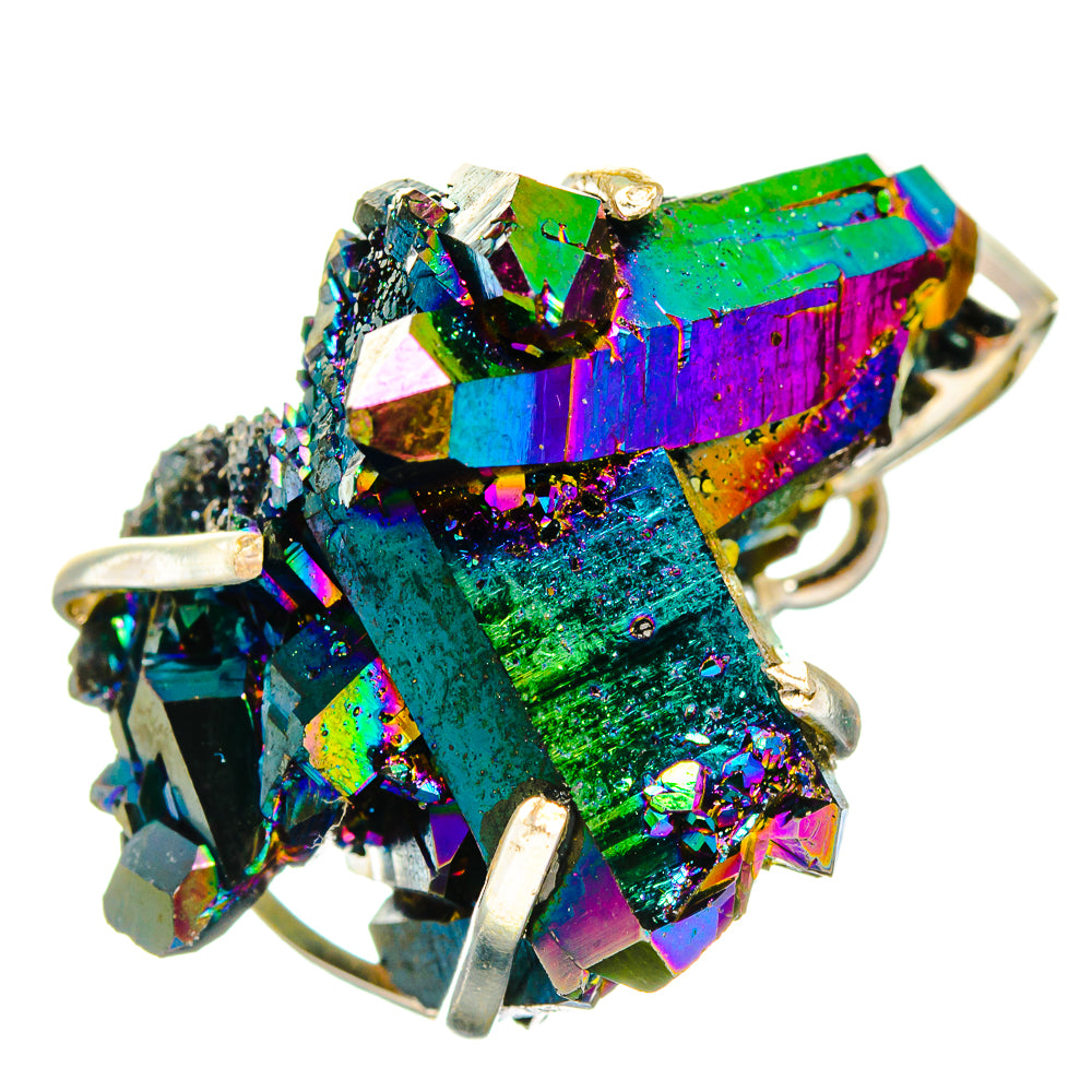 Titanium Sunshine Druzy Pendants handcrafted by Anasilvercos - PD20087