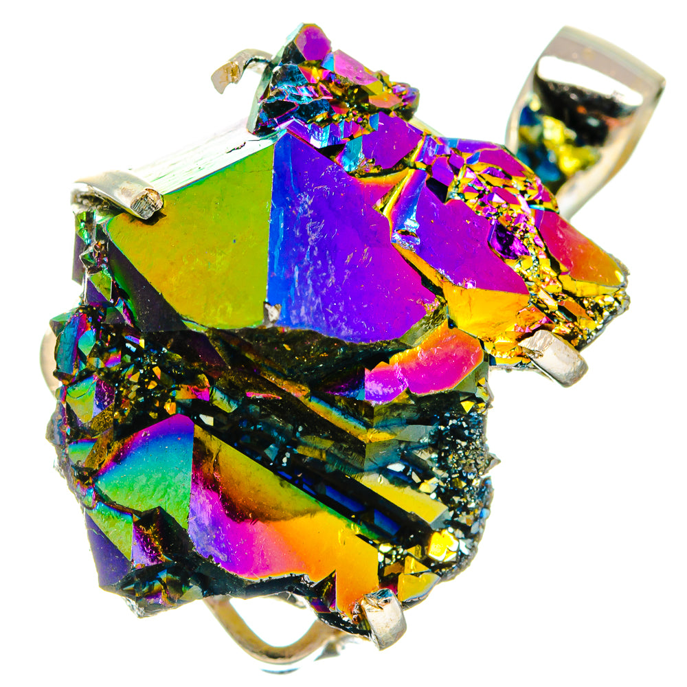 Titanium Sunshine Druzy Pendants handcrafted by Anasilvercos - PD20090