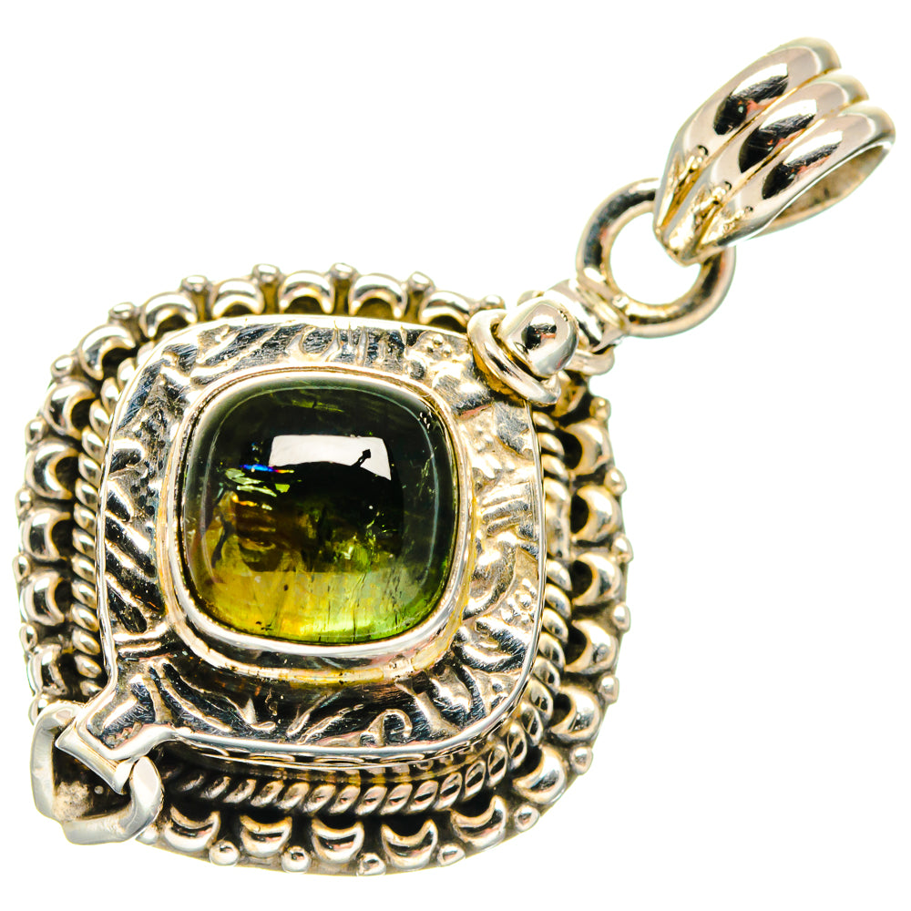 Green Tourmaline Pendants handcrafted by Anasilvercos - PD20103