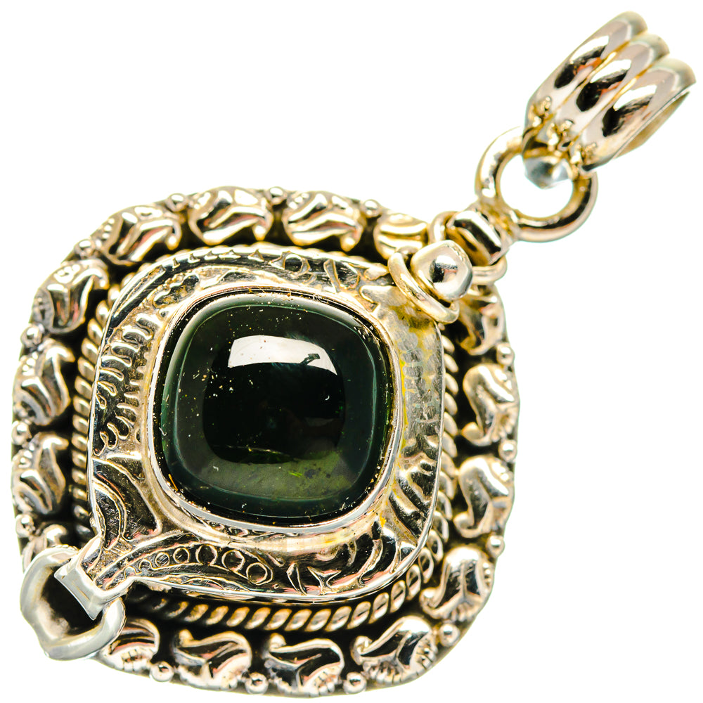 Green Tourmaline Pendants handcrafted by Anasilvercos - PD20106