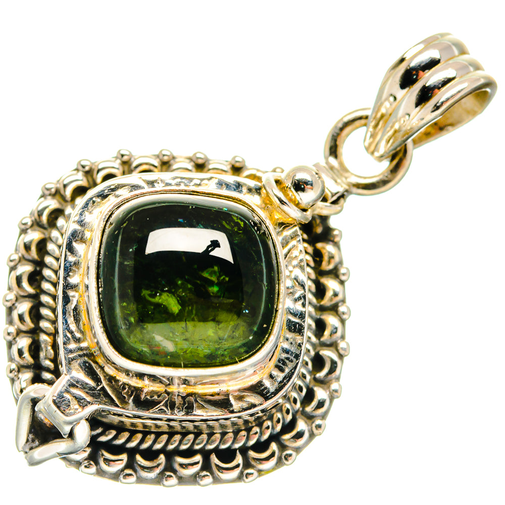 Green Tourmaline Pendants handcrafted by Anasilvercos - PD20110