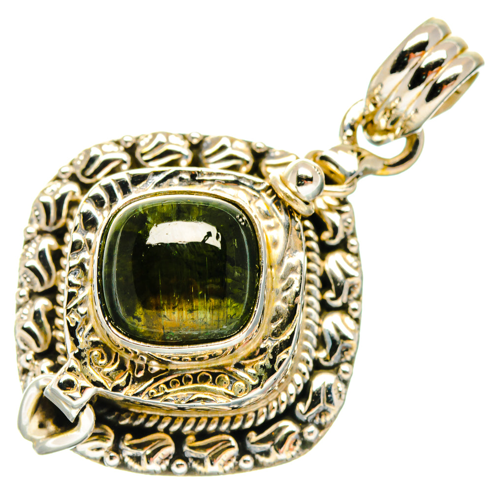 Green Tourmaline Pendants handcrafted by Anasilvercos - PD20113 - Photo 2