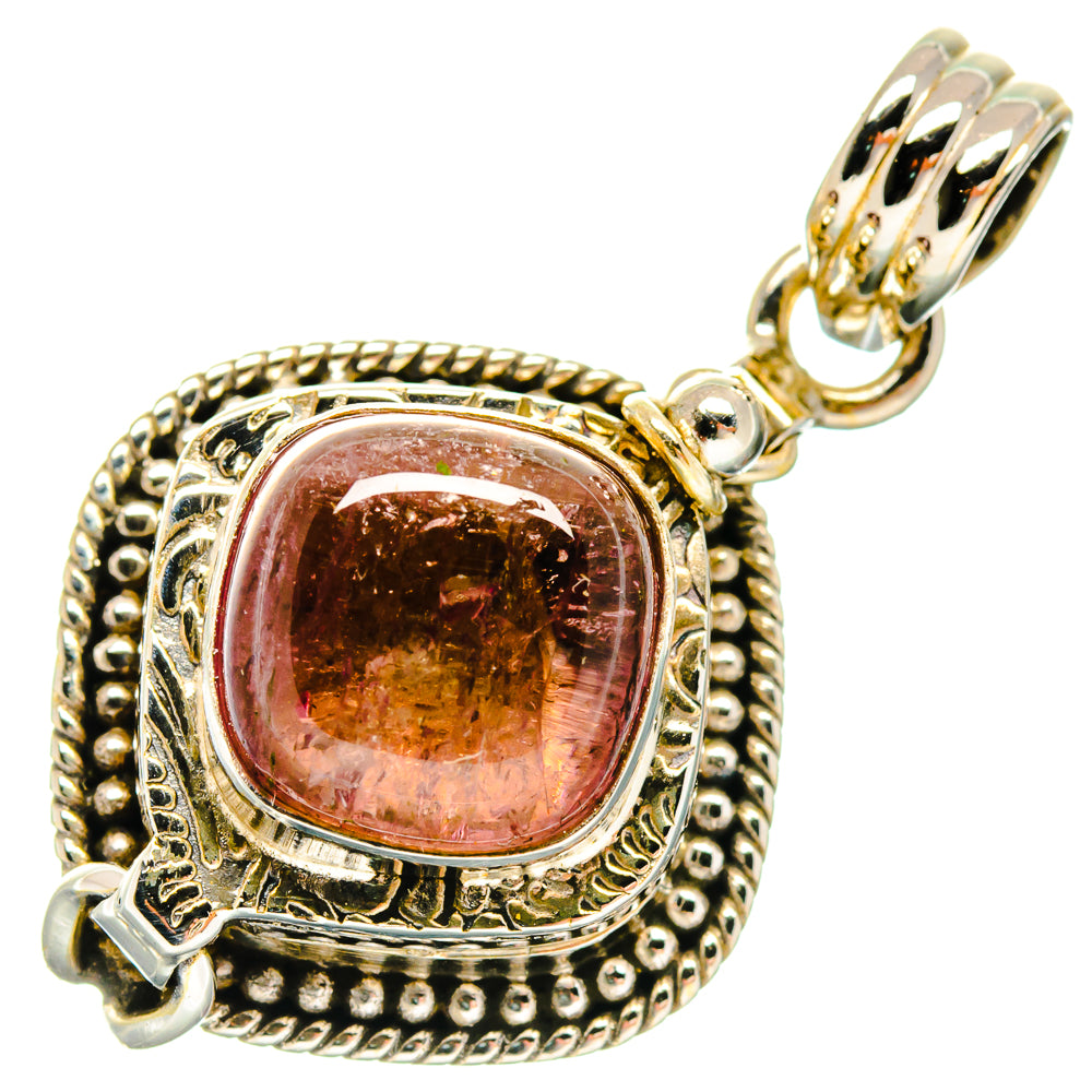 Pink Tourmaline Pendants handcrafted by Anasilvercos - PD20116