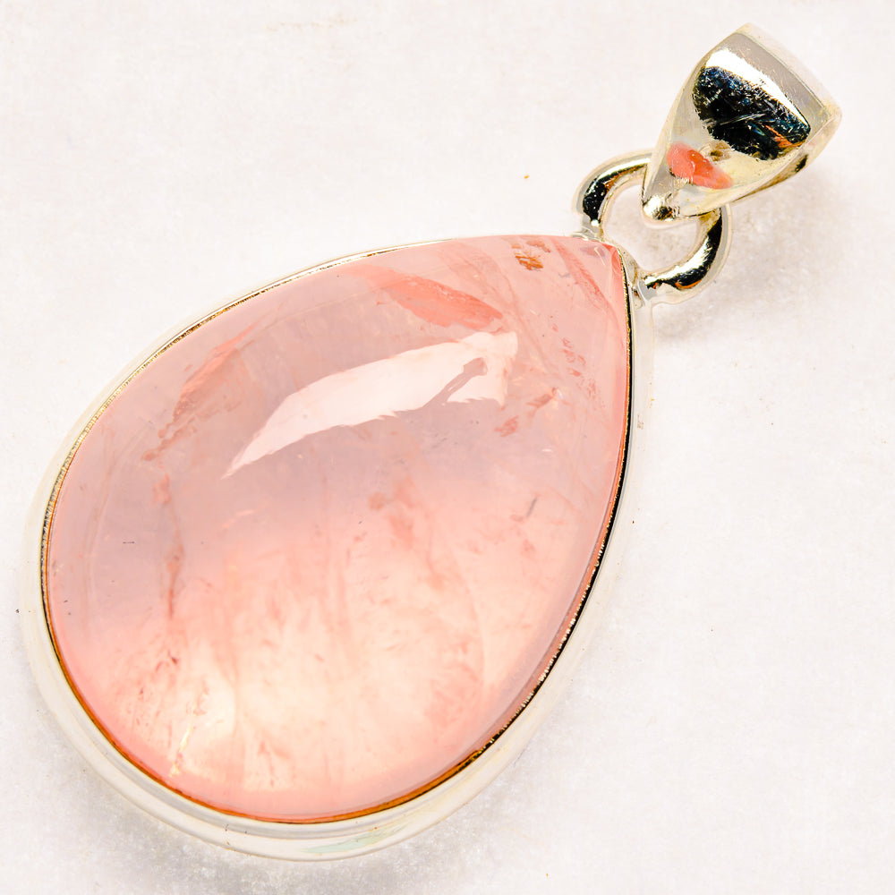 Rose Quartz Pendants handcrafted by Anasilvercos - PD20129