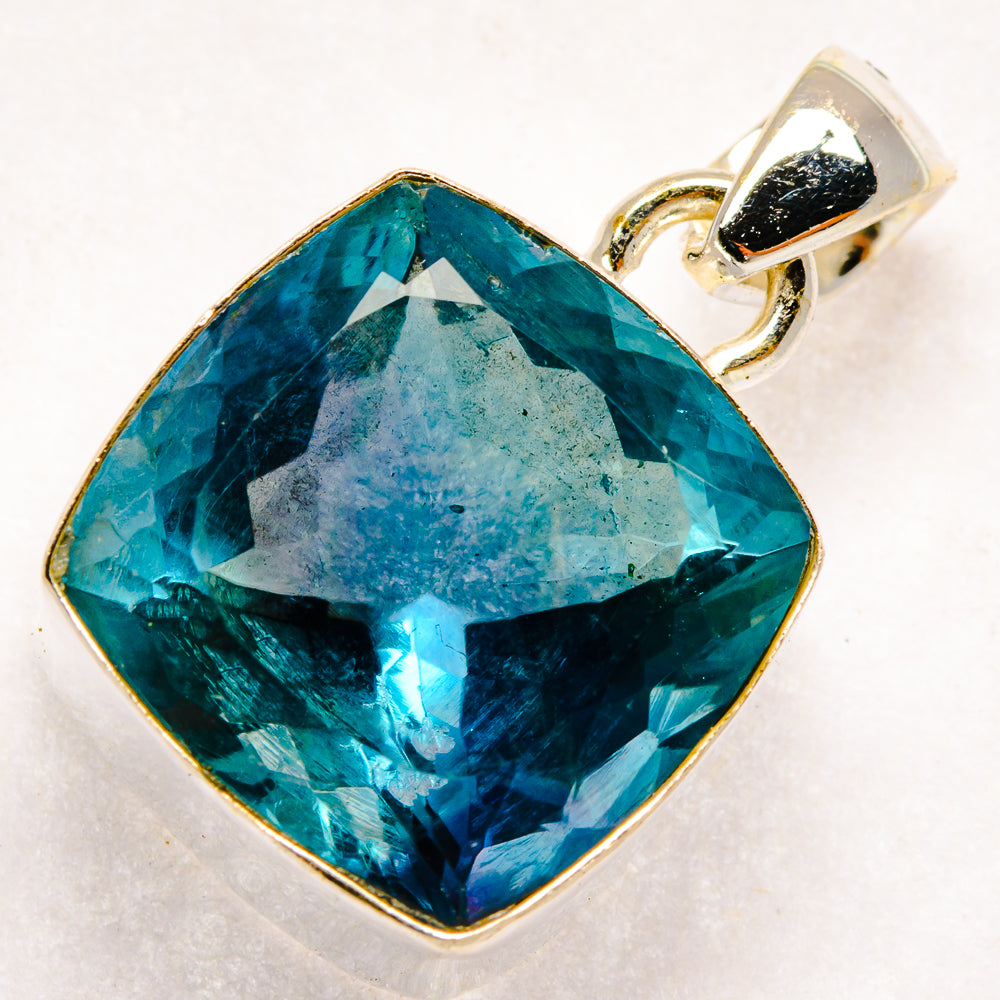 Blue Fluorite Pendants handcrafted by Anasilvercos - PD20133