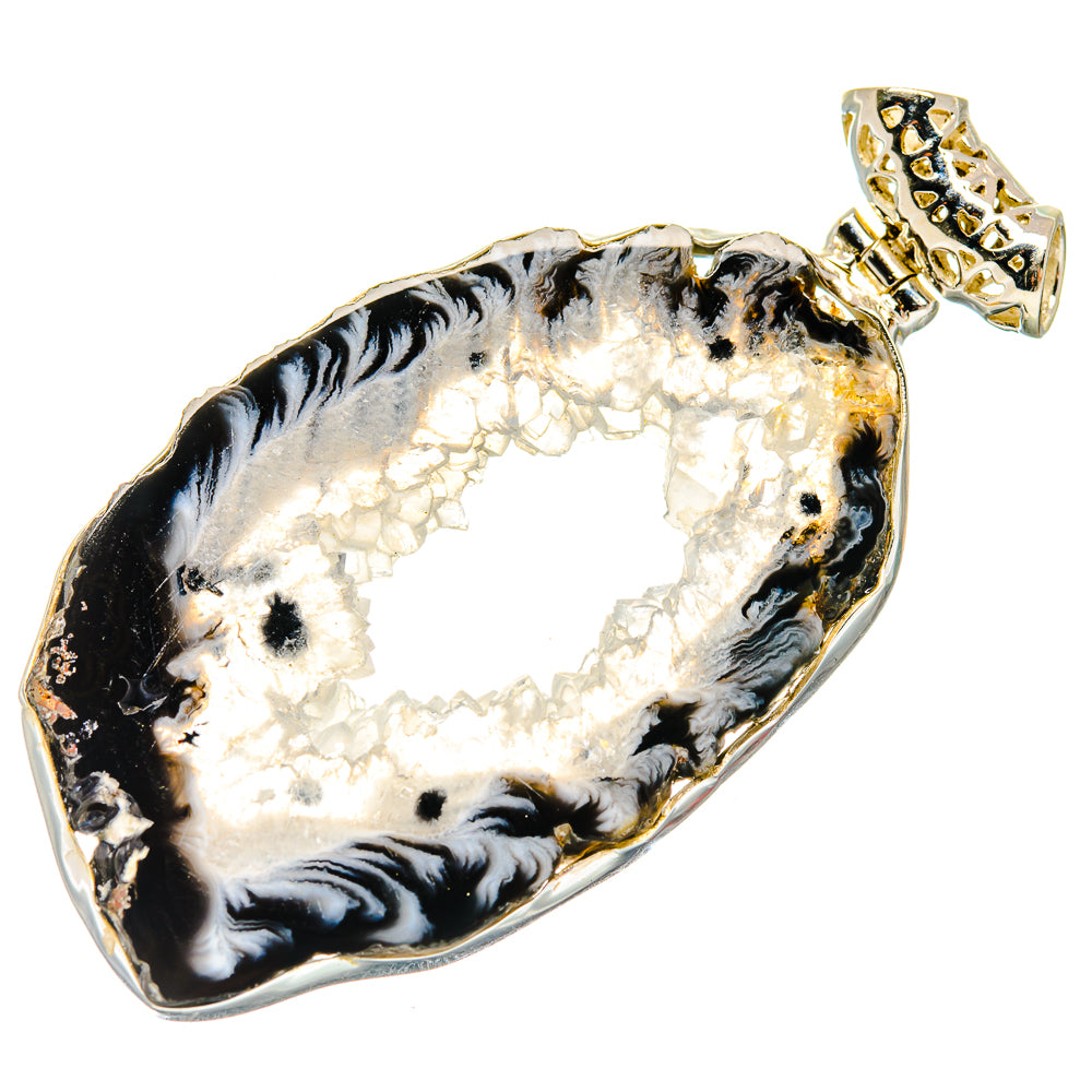 Coconut Geode Slice Pendants handcrafted by Anasilvercos - PD20134