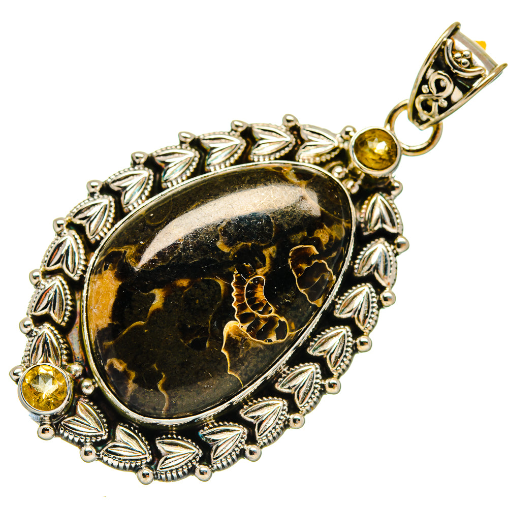 Turritella Agate Pendants handcrafted by Anasilvercos - PD20194