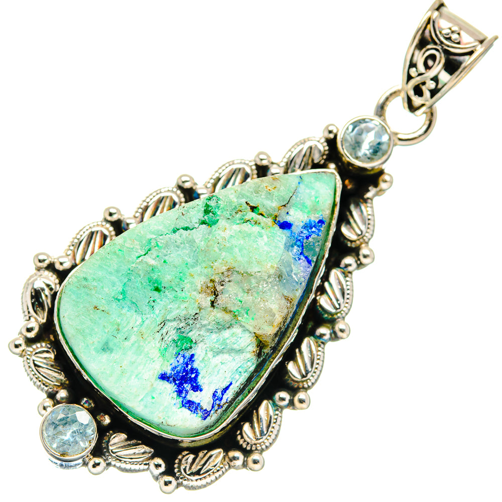 Azurite Pendants handcrafted by Anasilvercos - PD20225