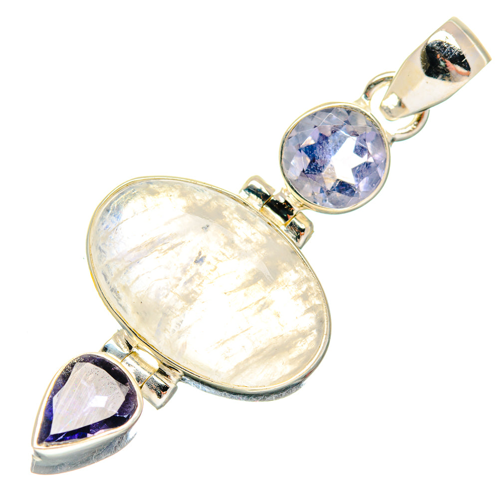 Rainbow Moonstone Pendants handcrafted by Anasilvercos - PD20229