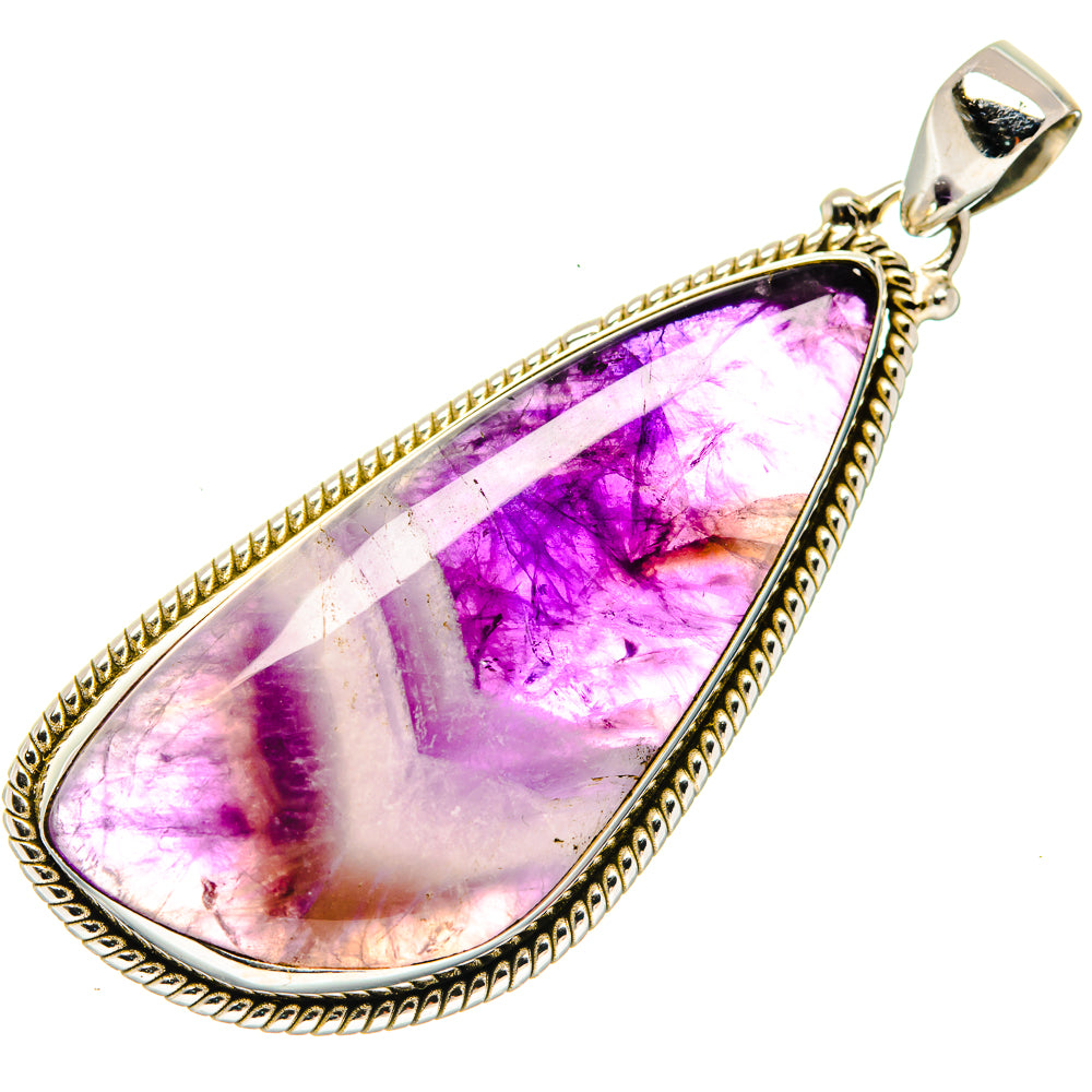 Chevron Amethyst Pendants handcrafted by Anasilvercos - PD20246