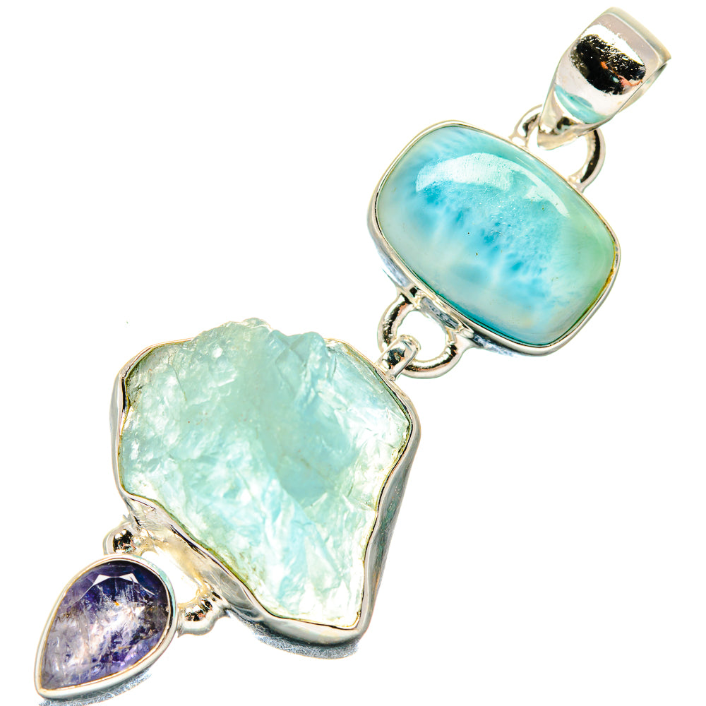 Aquamarine Pendants handcrafted by Anasilvercos - PD20258