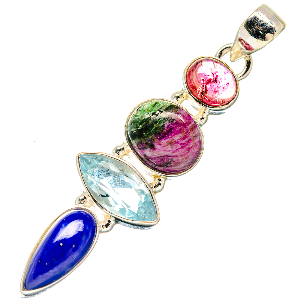 Ruby Zoisite Pendants handcrafted by Anasilvercos - PD20269