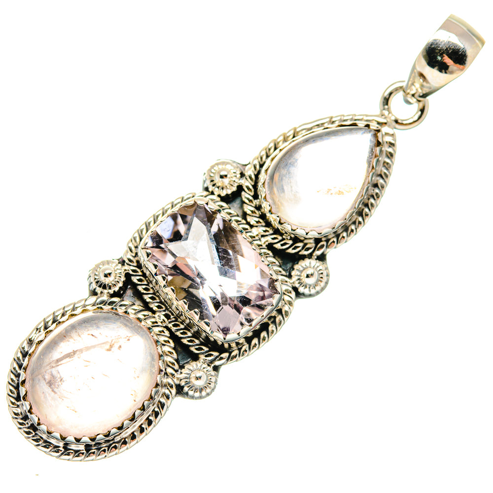 Rainbow Moonstone Pendants handcrafted by Anasilvercos - PD20273