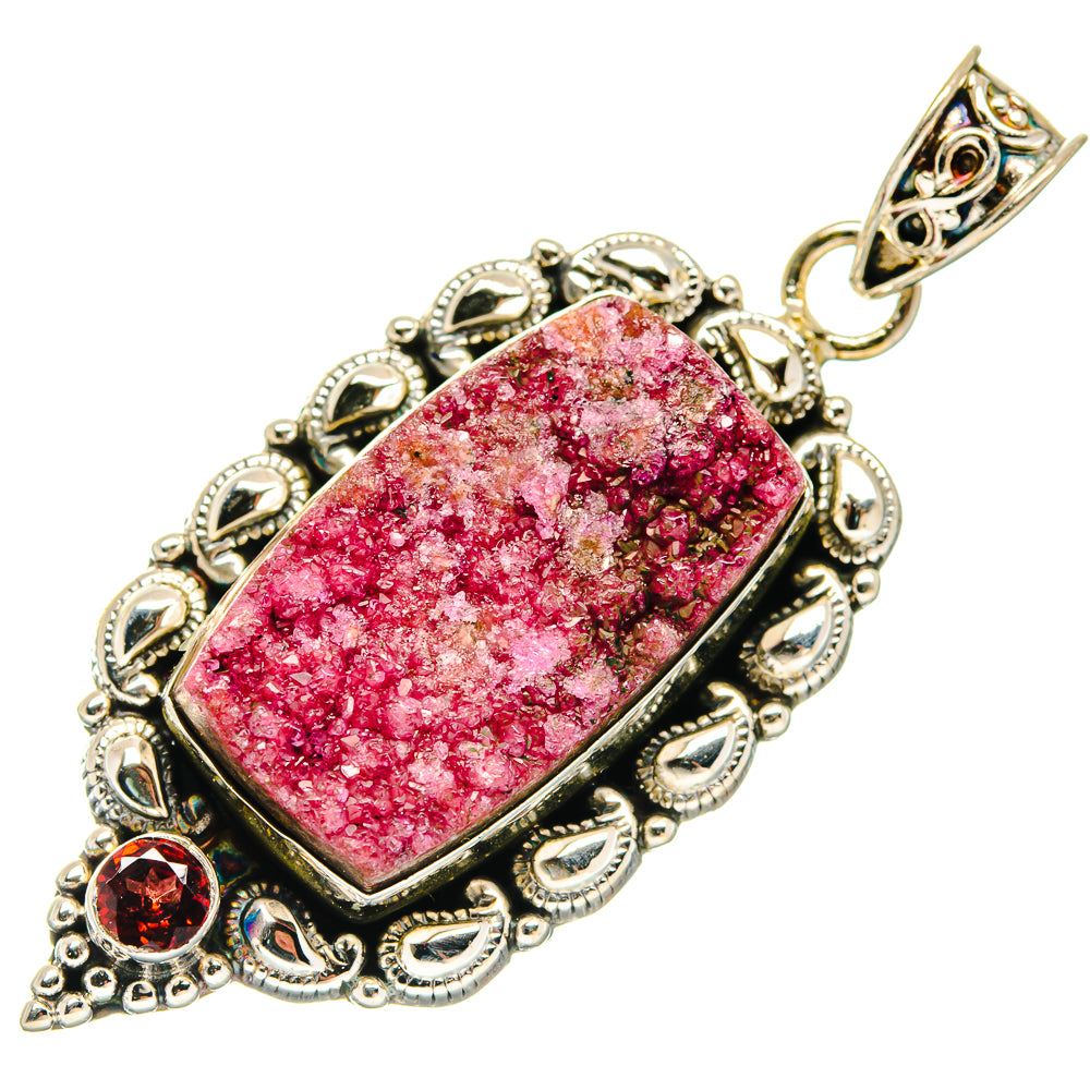 Cobalto Calcite Druzy Pendants handcrafted by Anasilvercos - PD20310
