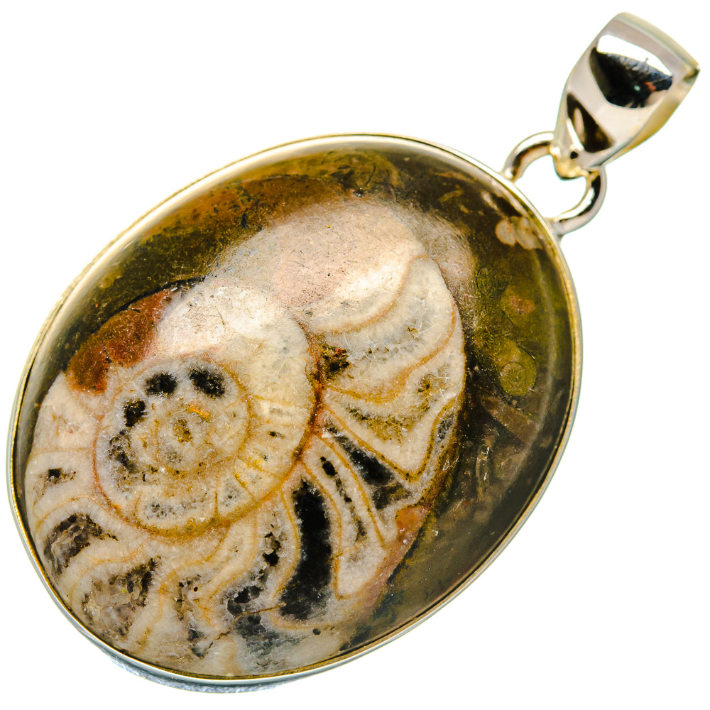 Turritella Agate Pendants handcrafted by Anasilvercos - PD20312