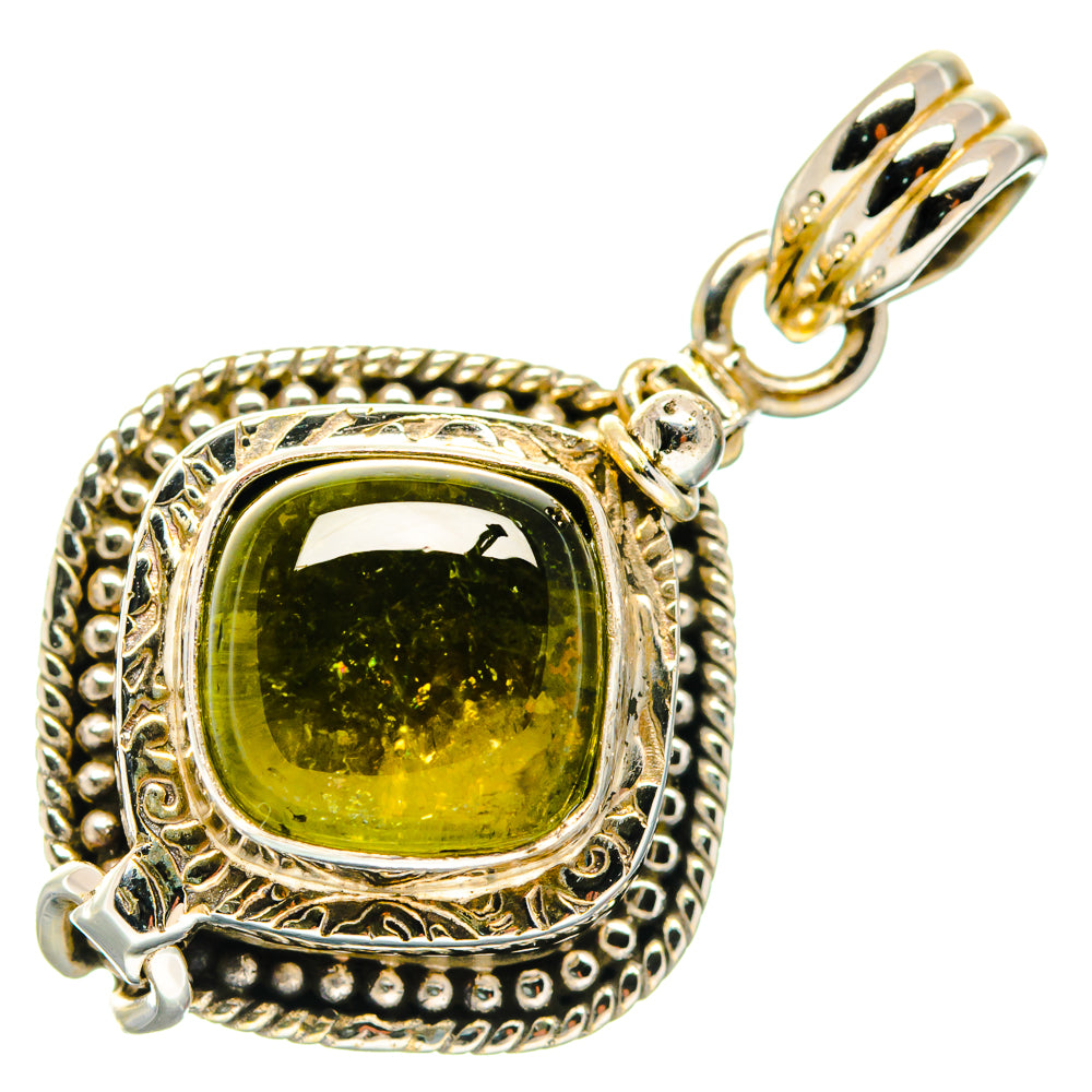 Green Tourmaline Pendants handcrafted by Anasilvercos - PD20340