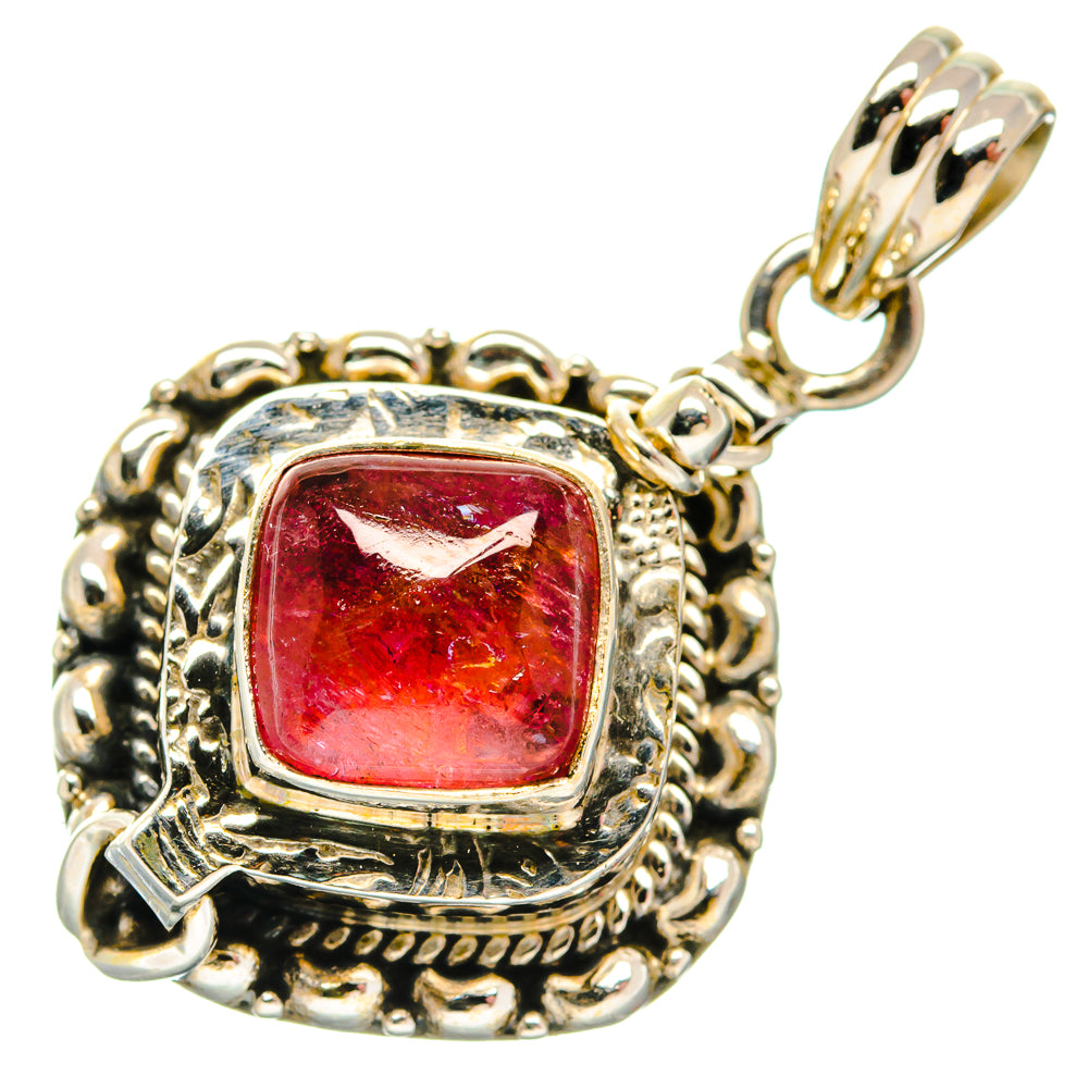 Pink Tourmaline Pendants handcrafted by Anasilvercos - PD20349